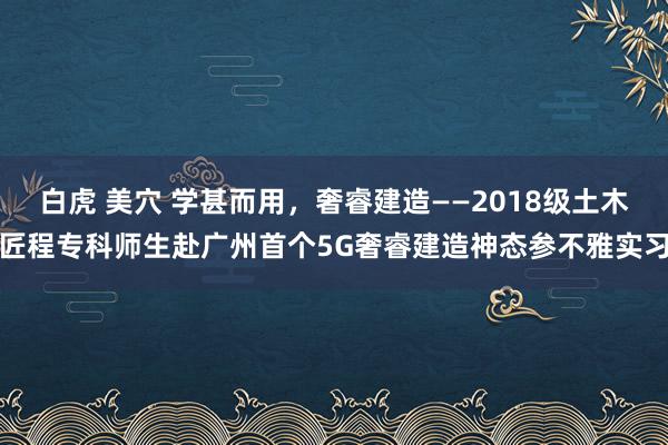 白虎 美穴 学甚而用，奢睿建造——2018级土木匠程专科师生赴广州首个5G奢睿建造神态参不雅实习