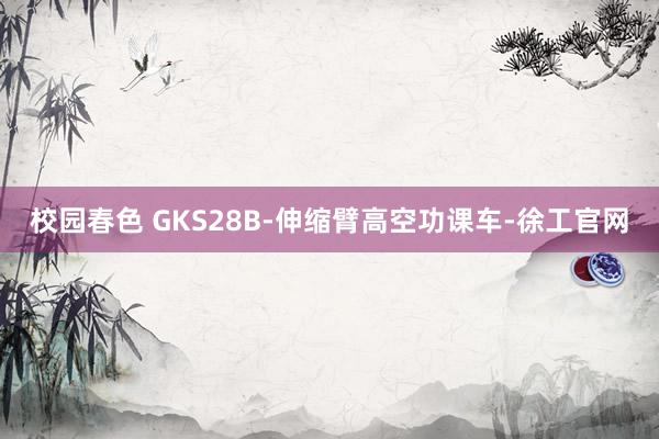 校园春色 GKS28B-伸缩臂高空功课车-徐工官网