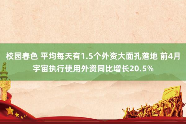 校园春色 平均每天有1.5个外资大面孔落地 前4月宇宙执行使用外资同比增长20.5%